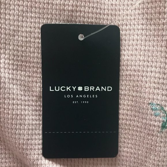 Lucky Brand Pink Floral Henley (NWT) - Picture 11 of 14
